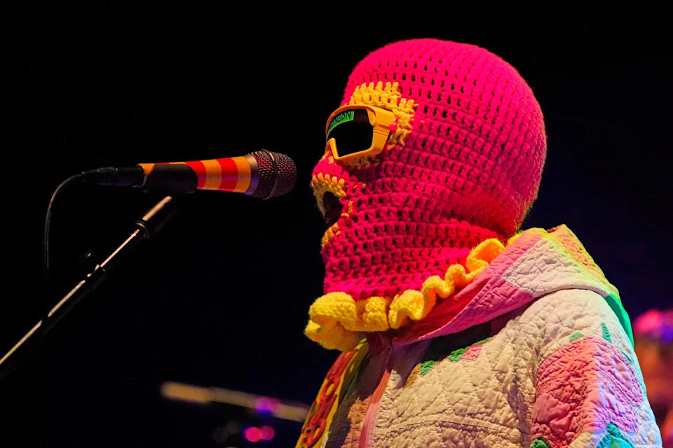 MonoNeon performs as the opening act during a concert at Arizona Financial Theatre on Aug. 1, 2025, in Phoenix.