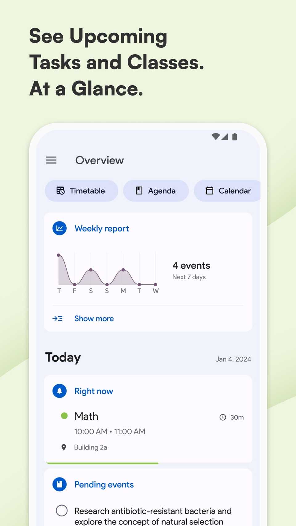 School planner tasks