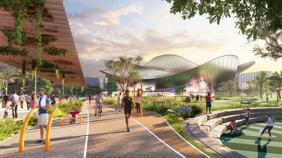Illustration of Telosa, a sustainable city design.