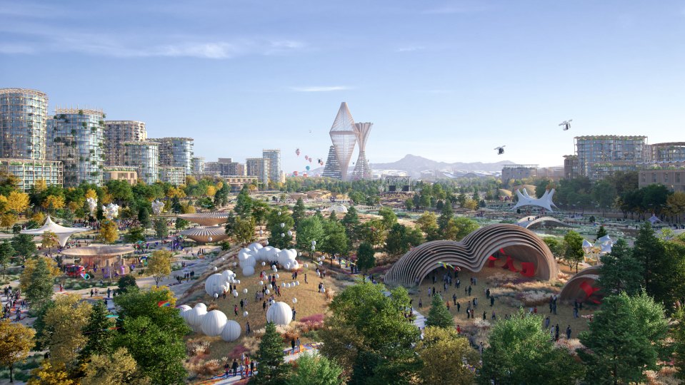Illustration of Telosa, a sustainable city design.