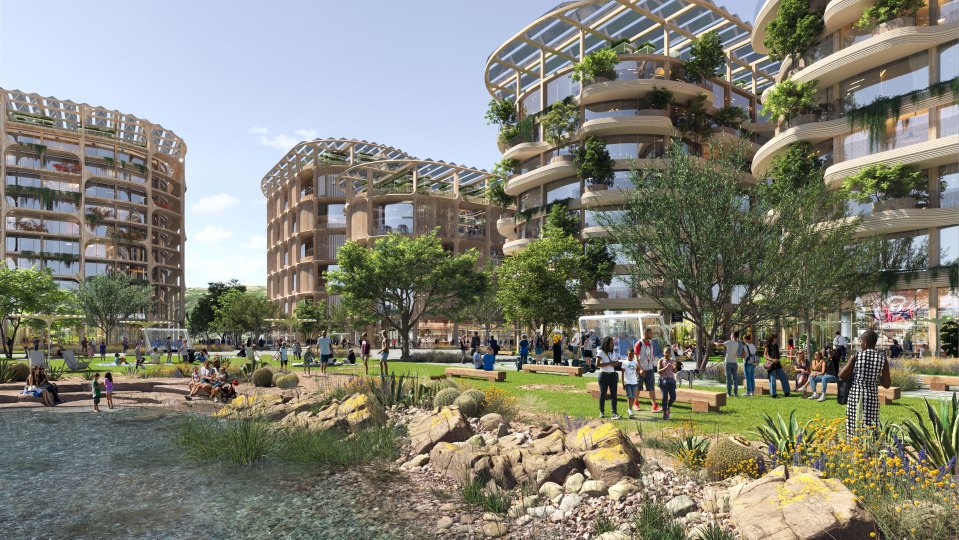 Illustration of Telosa, a sustainable city design.