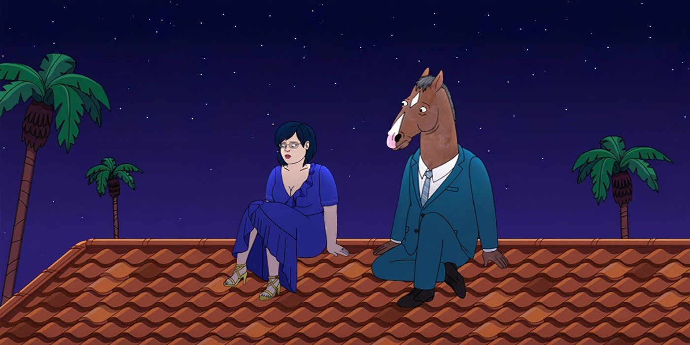 BoJack Horseman sitting on a roof in Nice While It Lasted