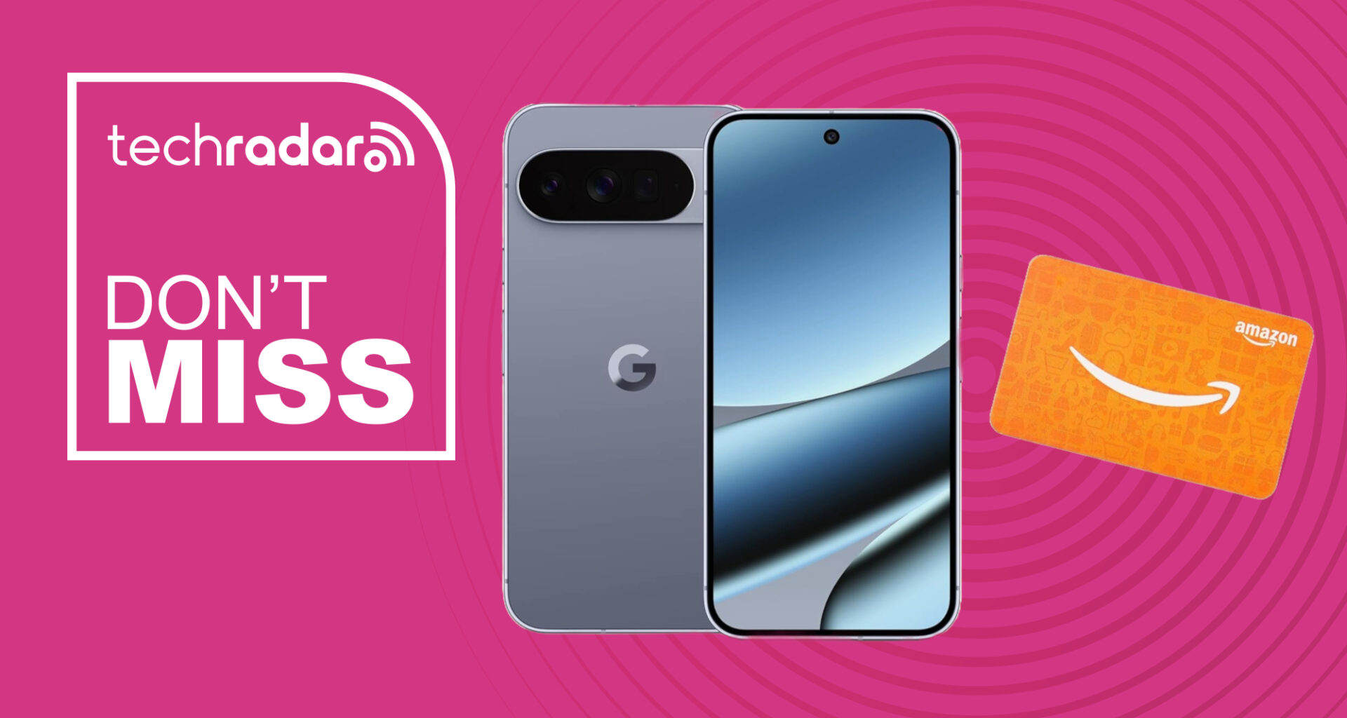 The Google Pixel 10 Pro on a pink deals background
