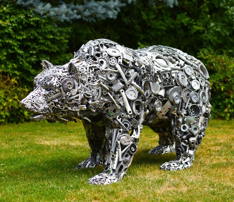 Scrap Metal Sculptures by Brian Mock