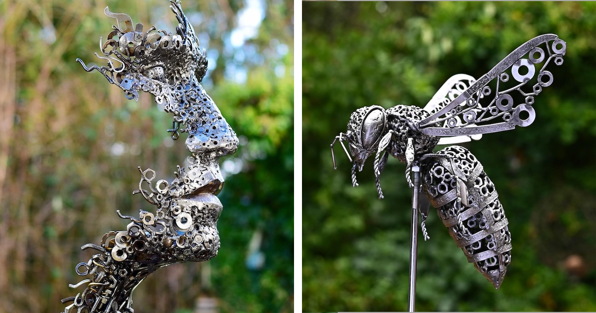Sculptures Made Only of Scrap Metal Embody Resourcefulness