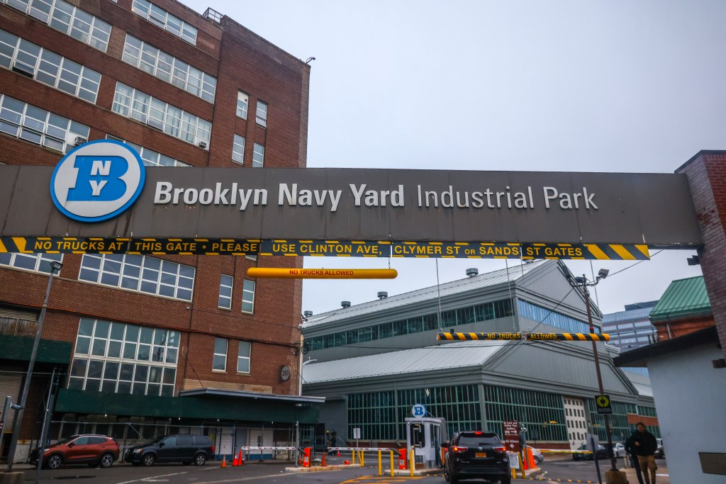 Brooklyn Navy Yard Industrial Park entrance.