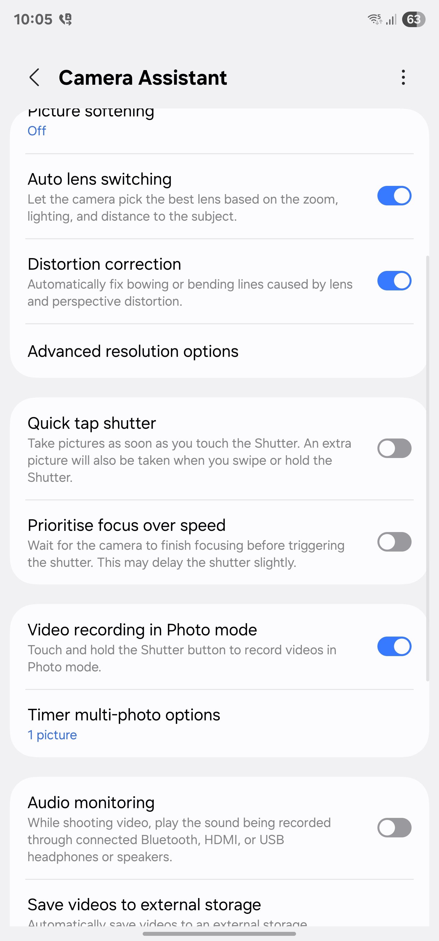 Camera Assistant app on Galaxy phones