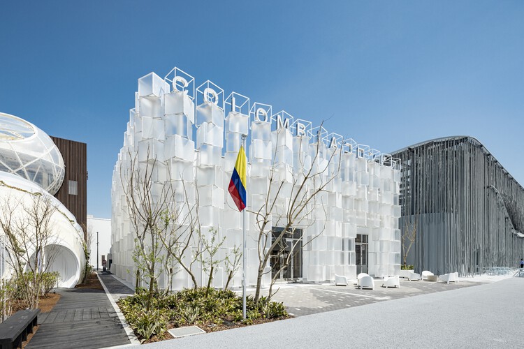 Colombia Pavilion at Expo Osaka 2025 Presents a Dynamic "Ice Cube" Playing With Form and Light - Image 1 of 14