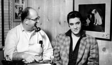 1956: Elvis Presley and Colonel Tom Parker (Michael Ochs Archives/Getty Images)