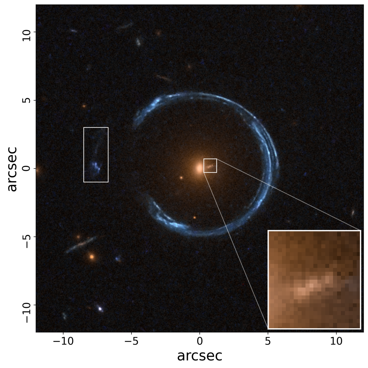 Cosmic Horseshoe Black Hole Gravitational Lensing