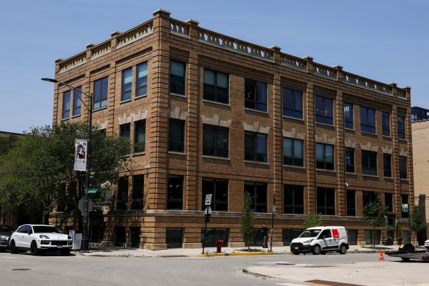 The Publishing House Bed and Breakfast is located in the West Loop at the intersection of May Street and Washington Boulevard, July 29, 2025. (Eileen T. Meslar/Chicago Tribune)