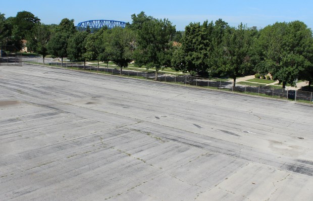 Pictured before its transformation in 2014, the schoolyard at Virgil...