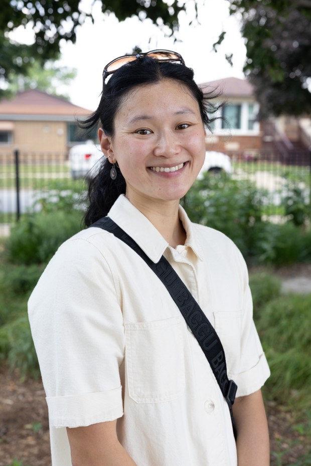 Emily Zhang, Space to Grow project manager, at Grissom Fine...