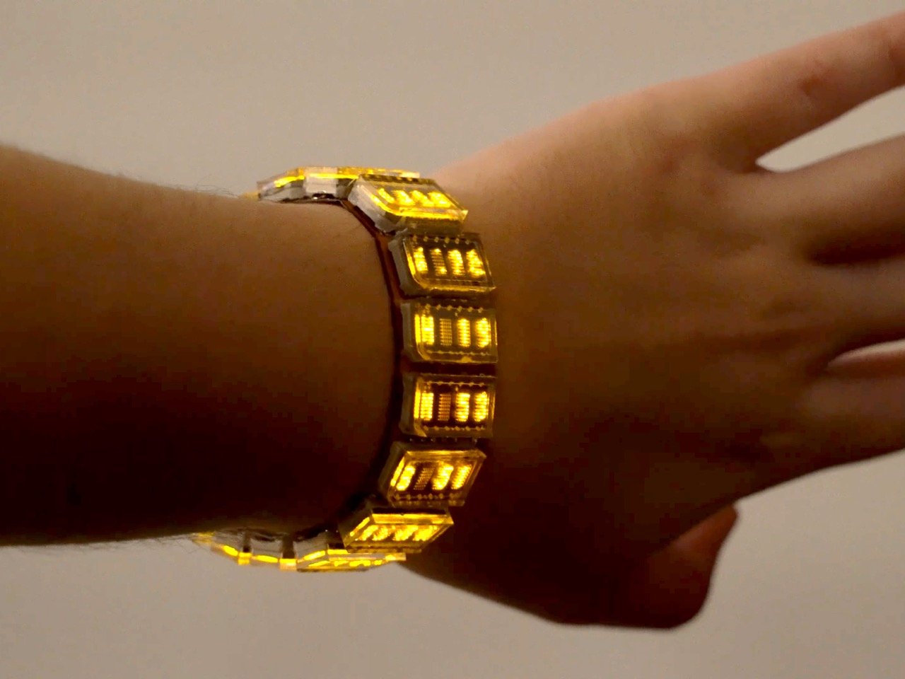 This Cyberpunk Watch with a Wraparound-display looks like a Matrix Accessory brought to life