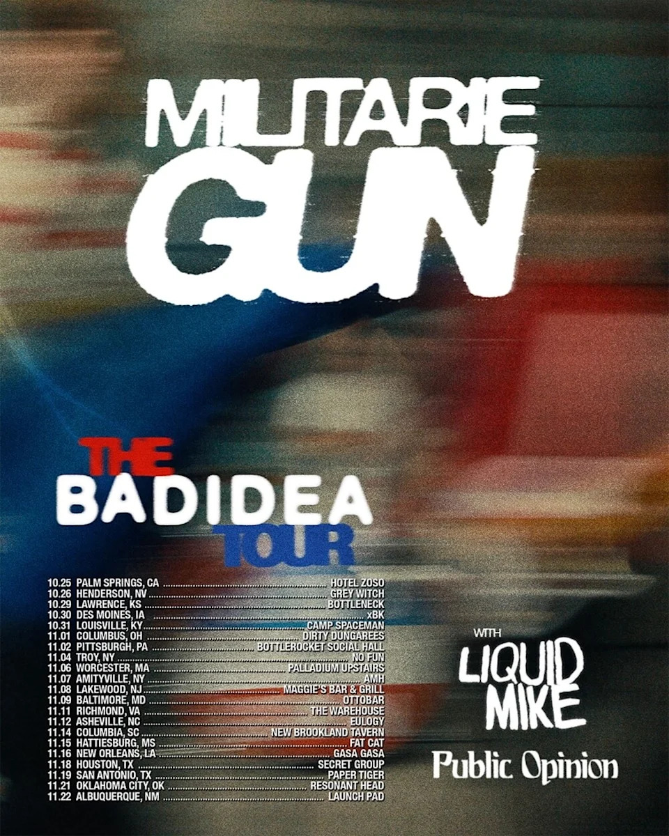 militarie gun 2025 tour dates admat poster new album god save the gun