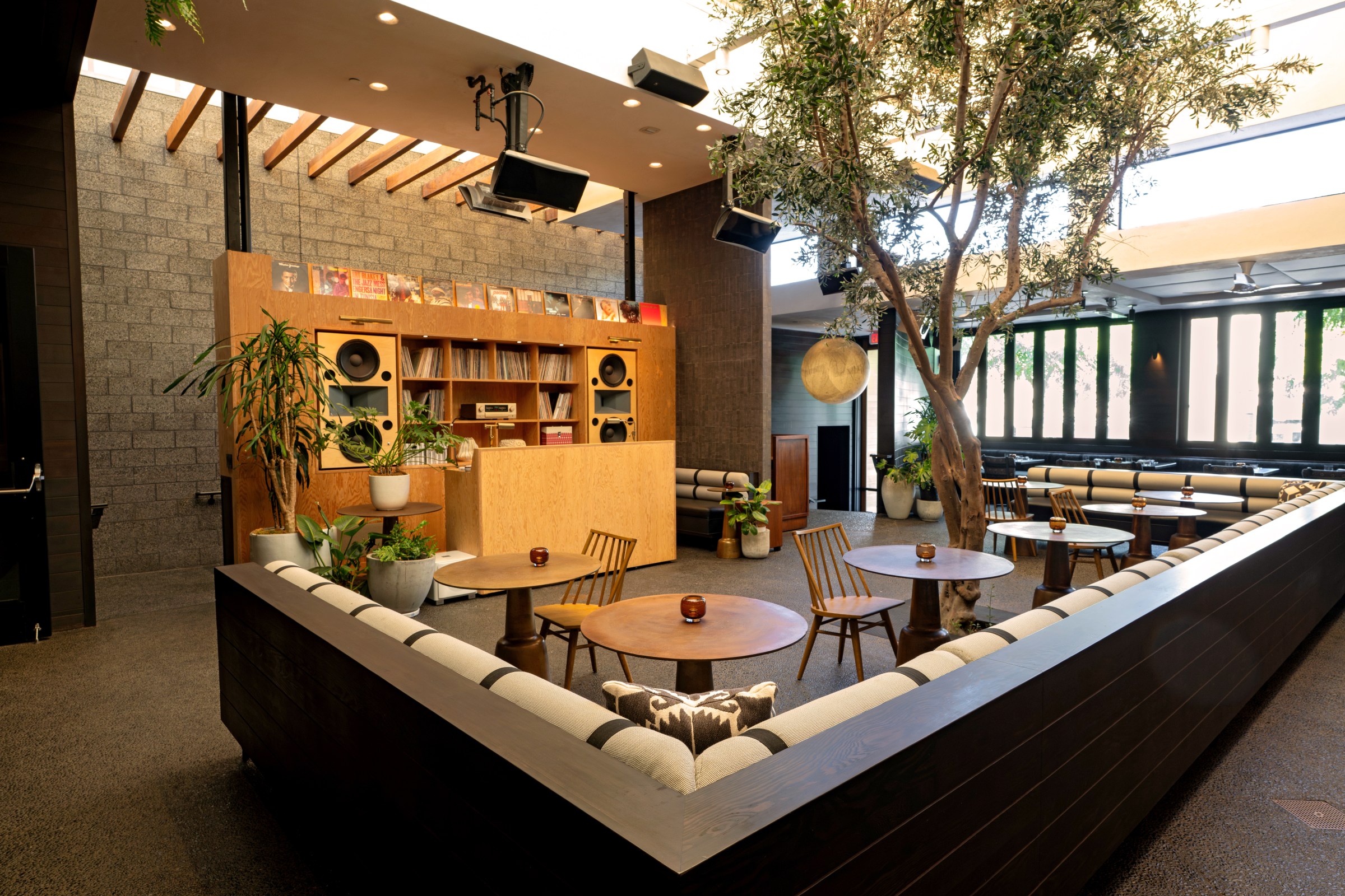 Bar and lounge at Darling restaurant in West Hollywood.