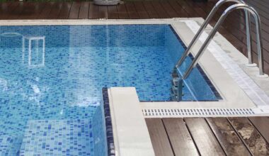 Stock image of backyard swimming pool....
