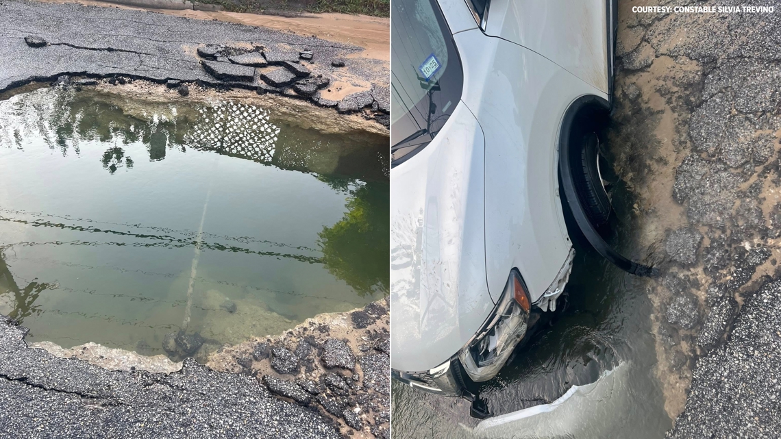 Sinkhole opens up on Sylvan Road in Idylwood community, constable says