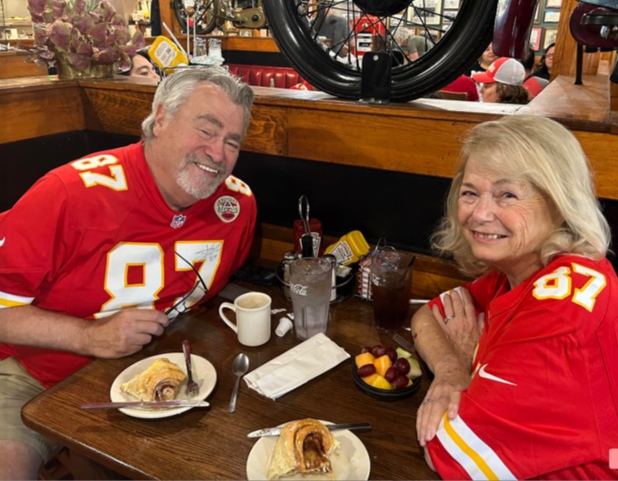 Ed and Maureen would share lots of snaps of them together supporting Travis' Chiefs