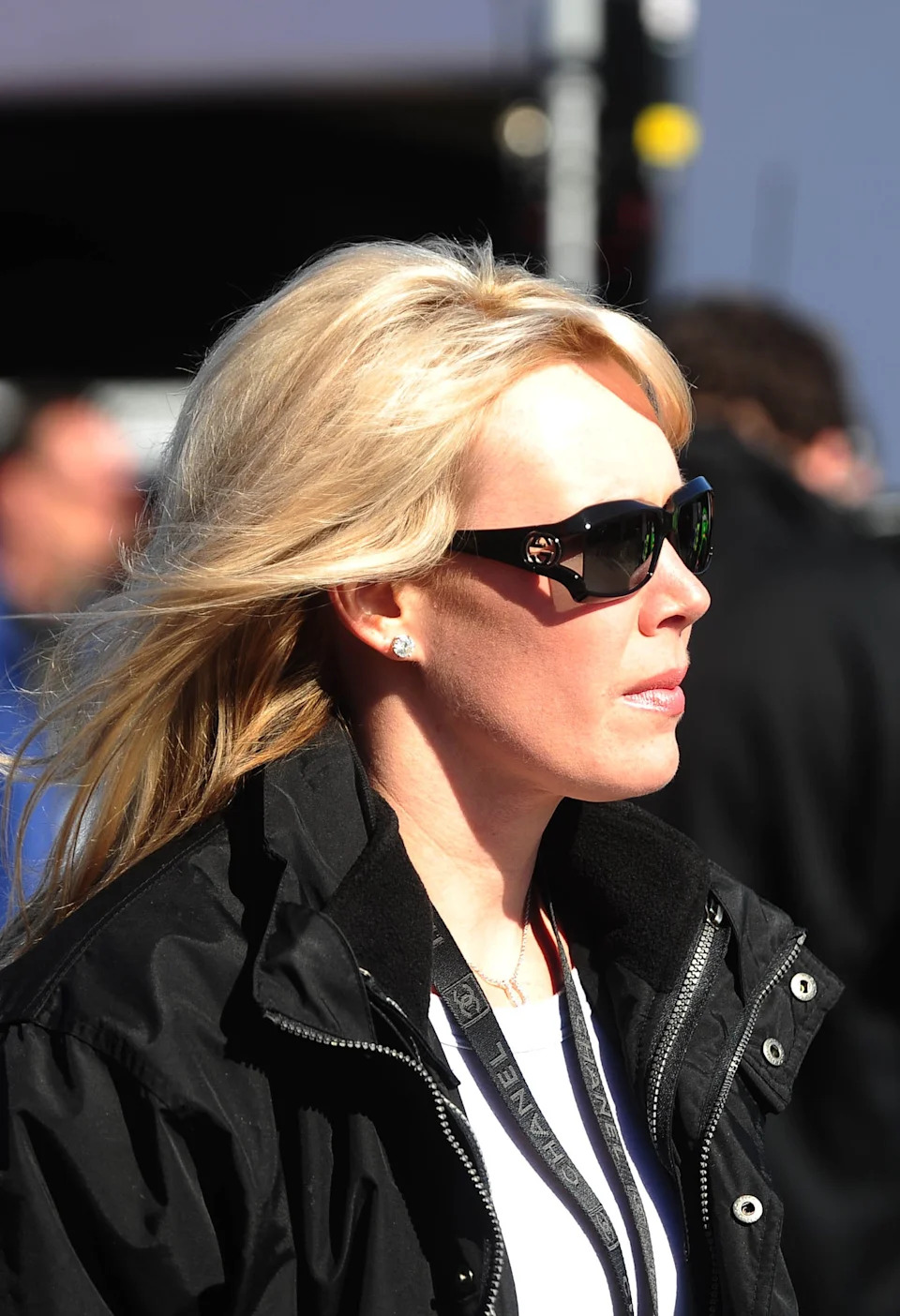 Nationwide Series owner Delana Harvick during practice for the DRIVE4COPD 300 at Daytona International Speedway.