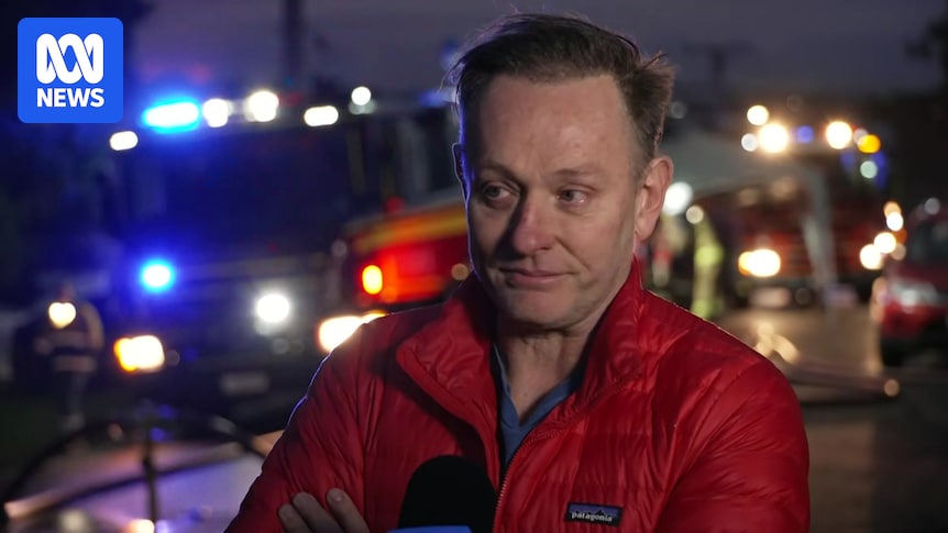 Former Big Brother Australia voice and host Mike Goldman narrowly escapes Brisbane house fire with wife and baby