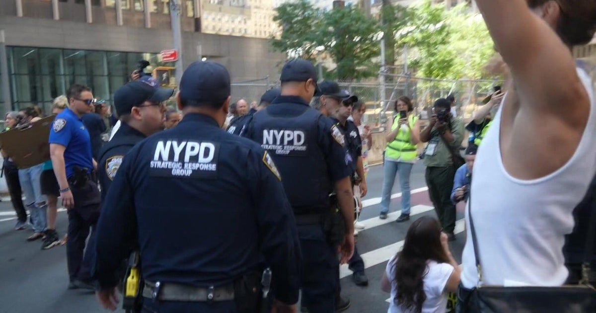 Anti-ICE protesters arrested outside Federal Plaza in NYC