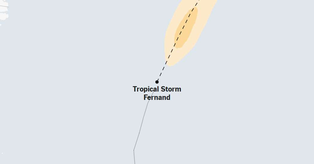 Maps: Tracking Tropical Storm Fernand