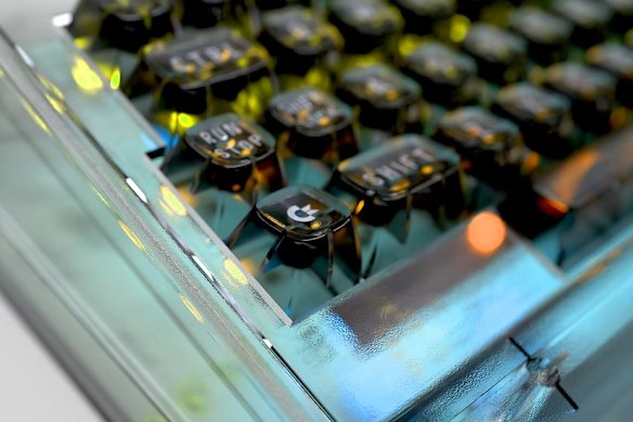 The Commodore 64 Ultimate also comes in a transparent version with lights inside.