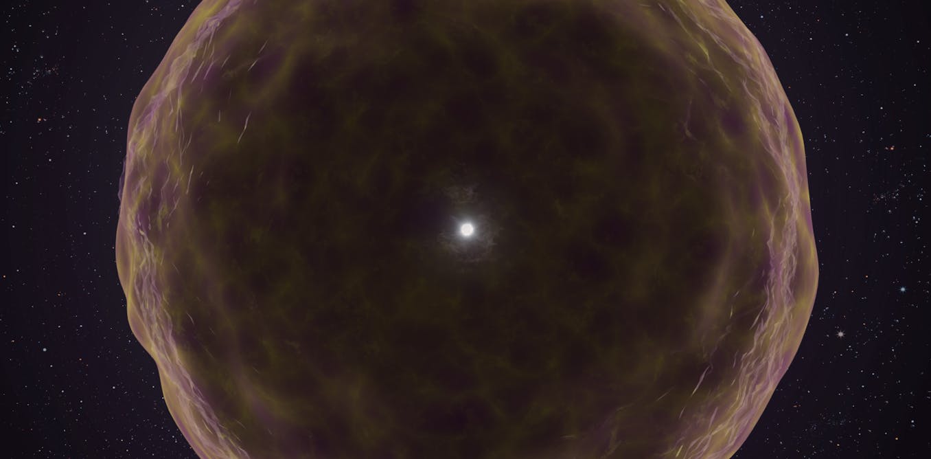 Astronomers have glimpsed the core of a dying star – confirming theories of how atoms are made