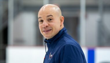 Spencer Carbery surprises Capitals Youth Hockey summer camp participants at MedStar Capitals Iceplex