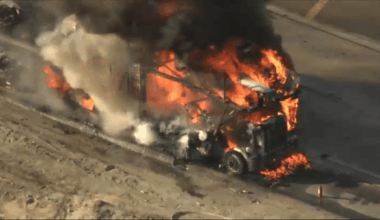 Semi-truck fire shuts down all lanes on 5 Freeway in Sylmar – NBC Los Angeles