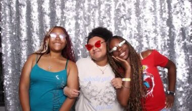 Luckey and her friends at the welcome week event. (Courtesy of Saniya Luckey)
