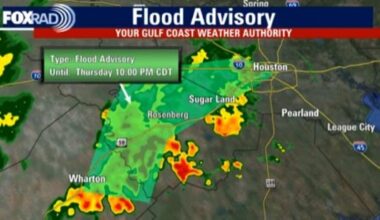 Houston weather: Flood advisory issued for Austin, Fort Bend, Harris, Waller, Wharton