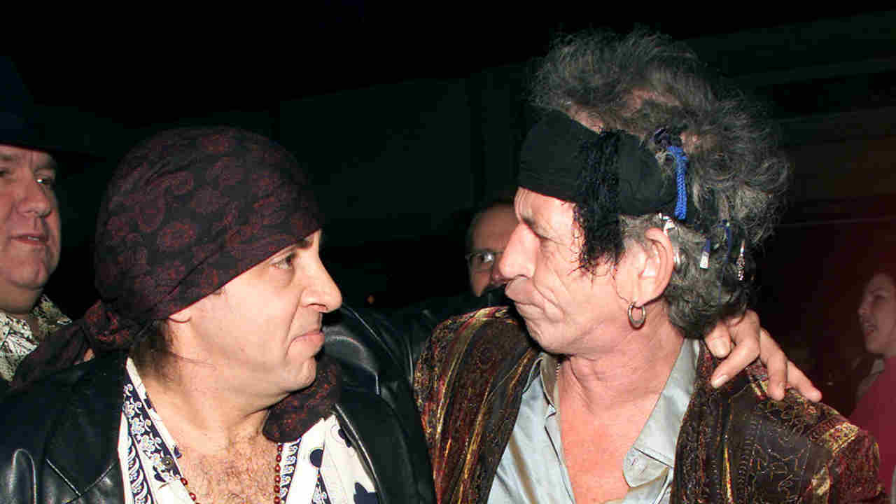 Steven Van Zandt with the Rolling Stones’ Keith Richards in 2001