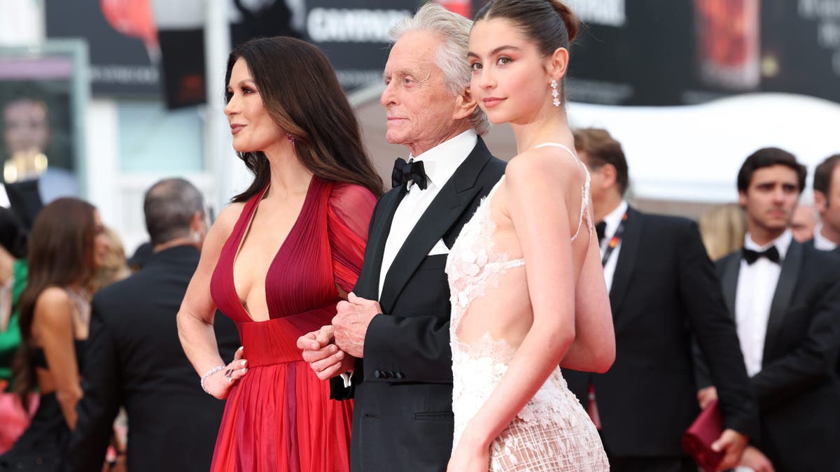 Catherine Zeta-Jones, Michael Douglas and Carys at the Cannes Film Festival