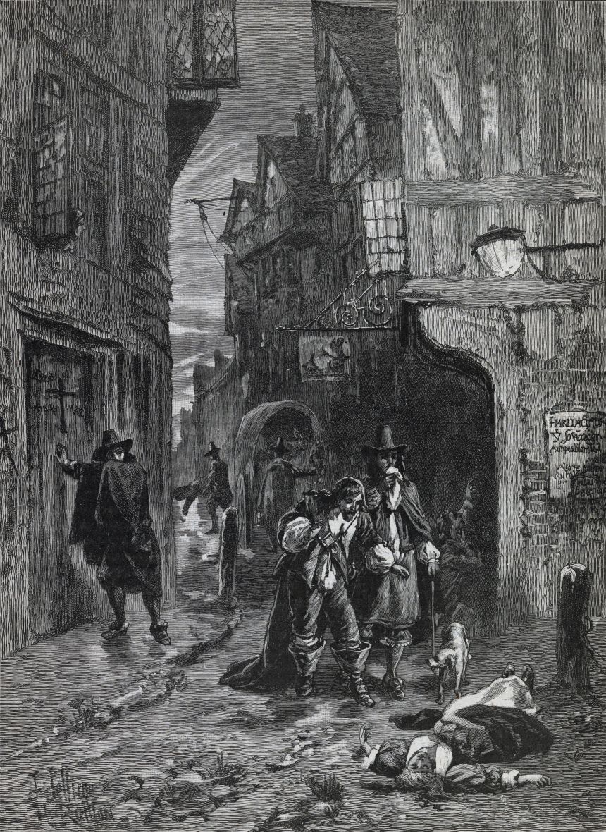 The Great Plague of London in 1665, depicted here, was found to be caused by Yersinia pestis. (Photo by: Universal History Archive/Universal Images Group via Getty Images)