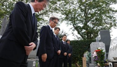 Police apologize at grave of Japanese businessman who was wrongfully arrested and died after long detention