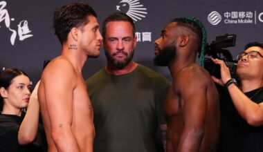 UFC Shanghai weigh-in results: Brian Ortega vs. Aljamain Sterling changed to catchweight fight