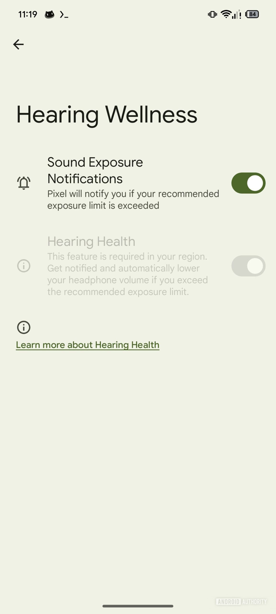 google android 15 hearing wellness setting