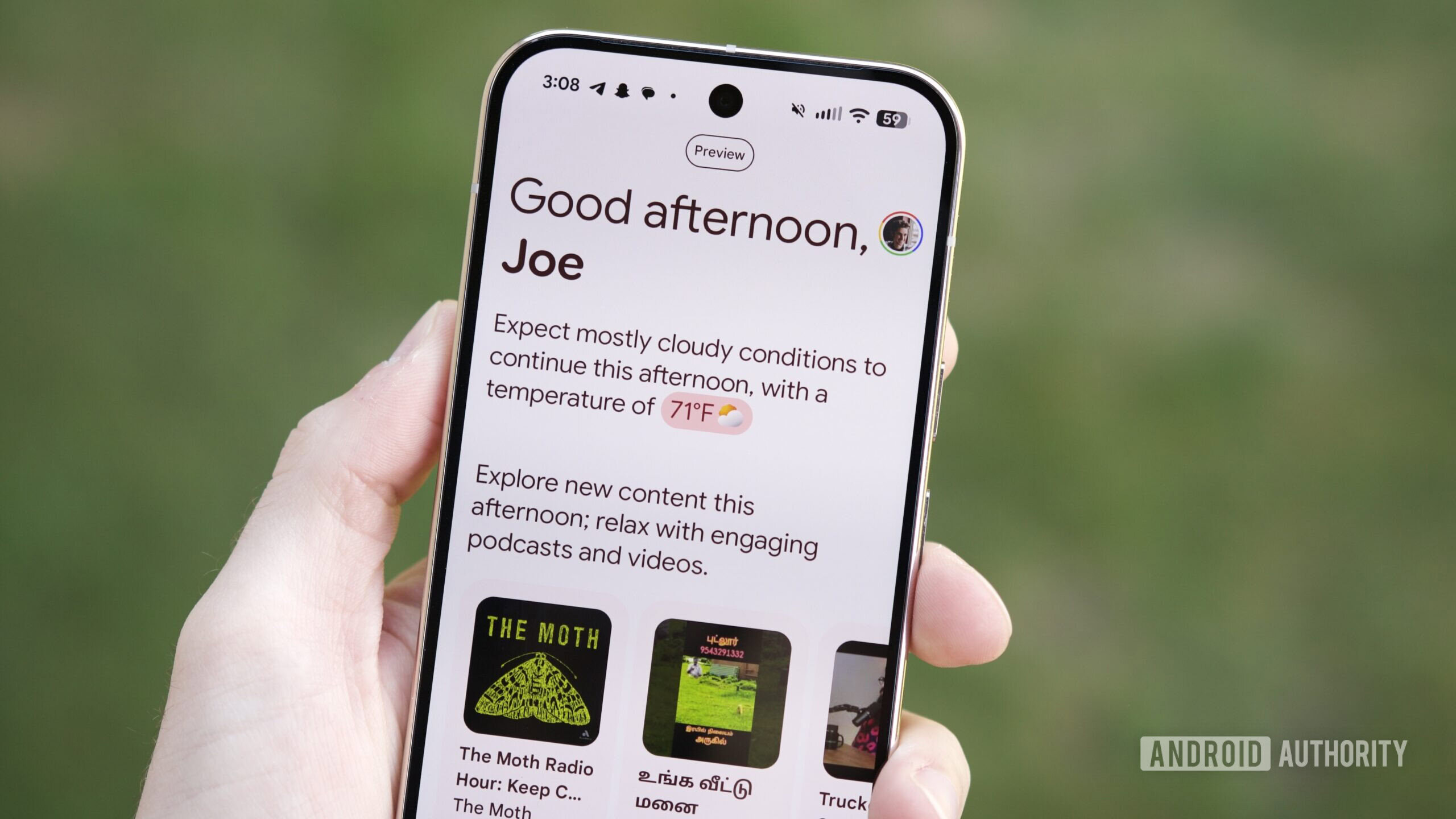 Daily Hub running on a Google Pixel 10 Pro.