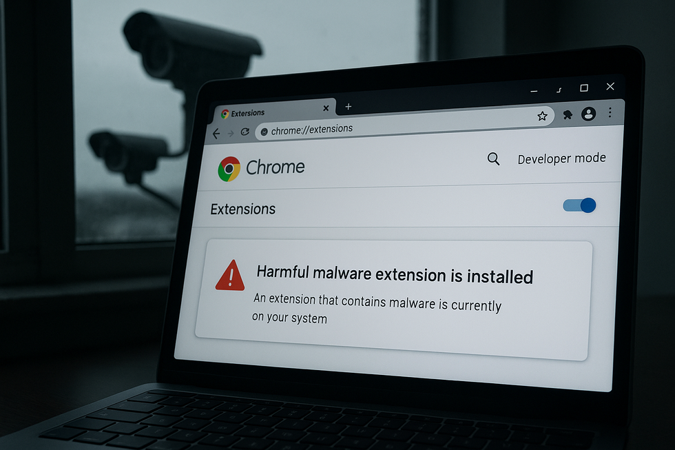 Harmful extension downloaded to Google Chrome browser