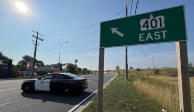 Parts of Highway 401 closed after man dies in 2-vehicle collision in Etobicoke
