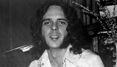 Derek And The Dominos keyboard player Bobby Whitlock posing for a photograph in 1972