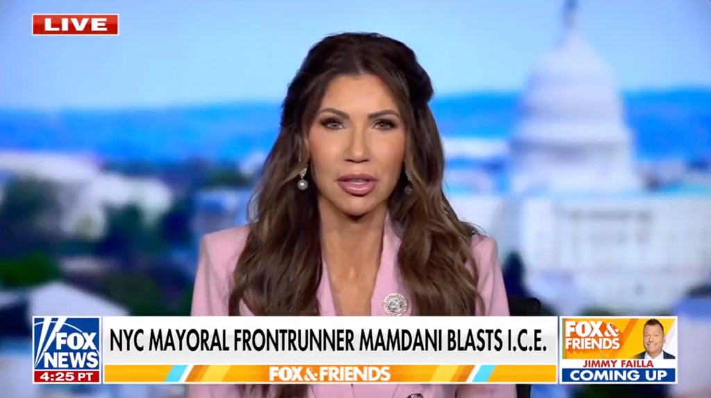 Kristi Noem on Fox & Friends discussing NYC mayoral frontrunner.
