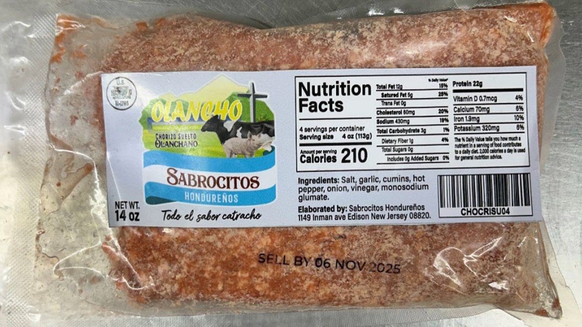 Sabrositos Hondurenos recalls 32,000 lbs of meat – NBC 5 Dallas-Fort Worth