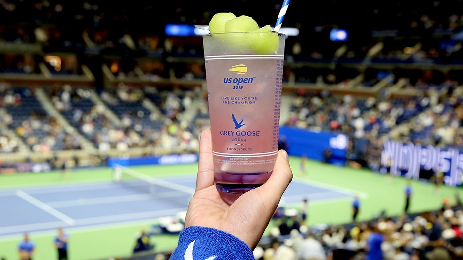 Grey Goose Honey Deuce cocktails are served as Grey Goose toasts to the 2019 US Open at Arthur Ashe Stadium on September 02, 2019 in New York City.