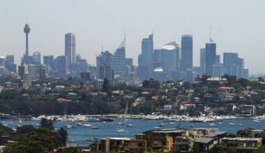 A view of Sydney, Australia, showing the skyline of the central business district