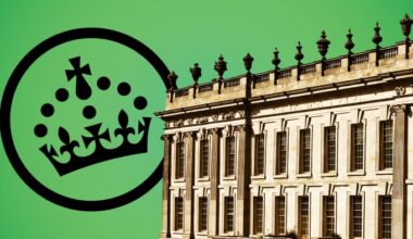 Montage image of the HMRC crown logo and Chatsworth House
