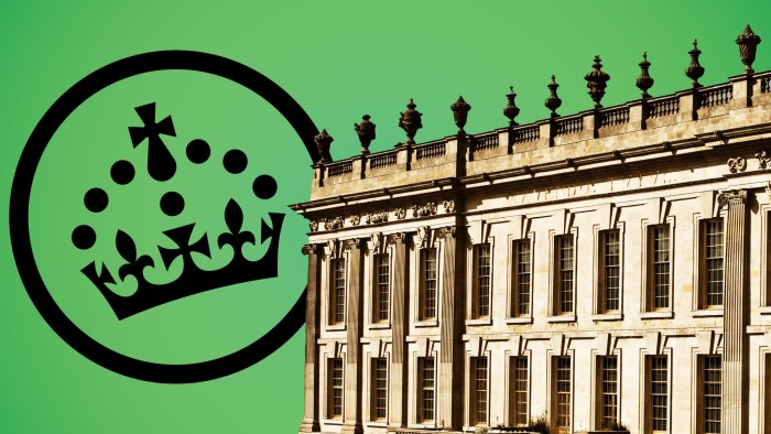 Montage image of the HMRC crown logo and Chatsworth House