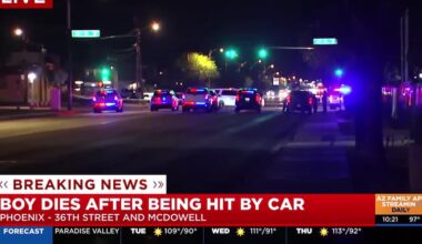 East Phoenix intersection shut down after boy hit, killed by car